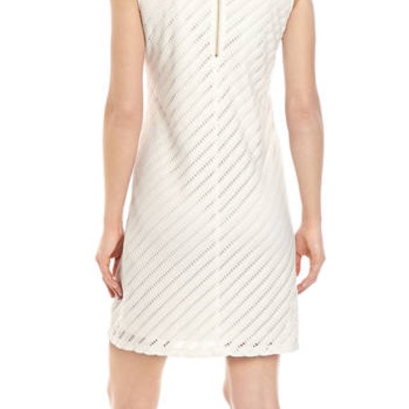 Ronni Nicole White Bias Lace Dress 14 B2 - Picture 3 of 9